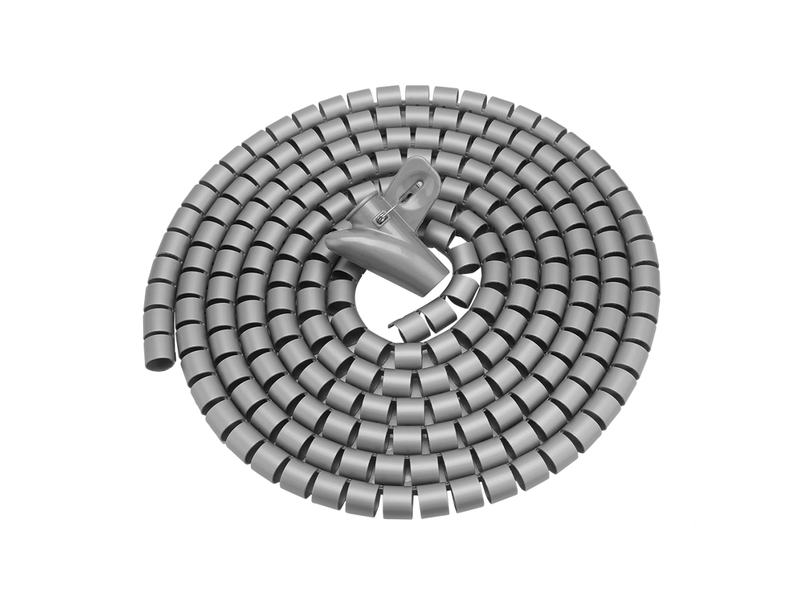 Organizador De Cables Flexible En Espiral, Protector De Cables, Almacenamiento, 3,0 M*16 Mm, Plateado