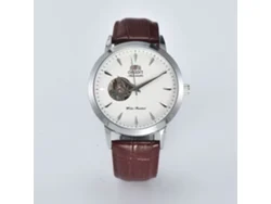 Reloj Orient Reloj mecánico automático multifuncional, caja de acero inoxidable, correa de piel auténtica.