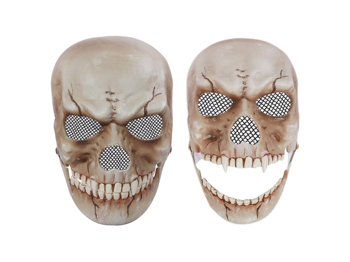 Máscara De Esqueleto Con Mandíbula Móvil Para Halloween, Carnaval, Cosplay, Terror