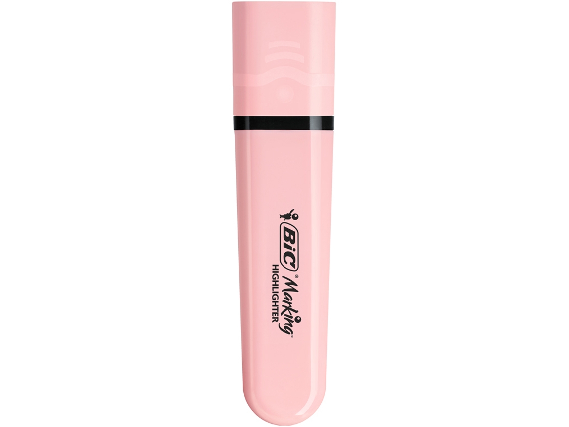 Rotulador BIC Flat Fluorescente Rosa Pastel Caja De 12 Unidades