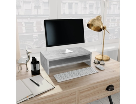 Soporte para Monitores (42 x 24 x 13 - Contrachapada - Gris)