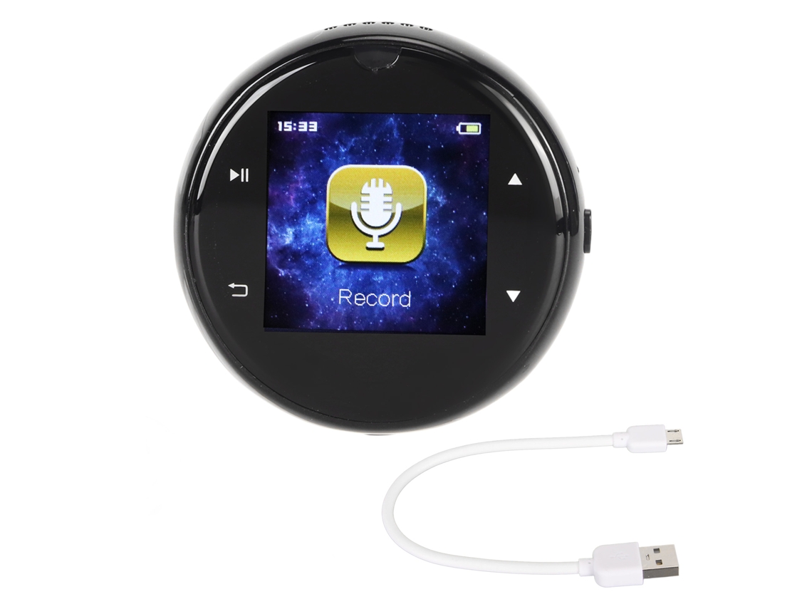 Grabadora De Voz Digital Bluetooth 4.2 Con Control Táctil, Radio Fm, Reproductor De Mp3, Batería Recargable Inalámbrica De 8 Gb.