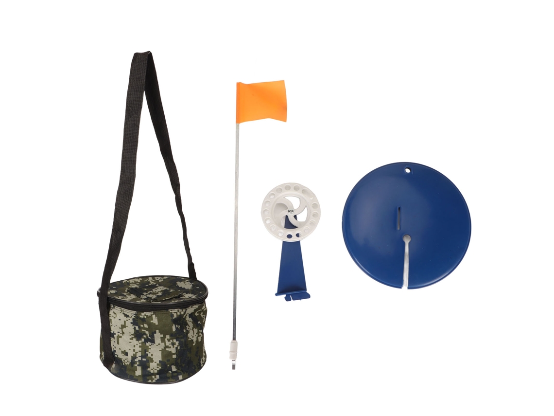 Mali 6pcs Bandeira de Pesca no Gelo Portátil Kit com Bolsa para Inverno Acessório de Pesca Sem Gancho