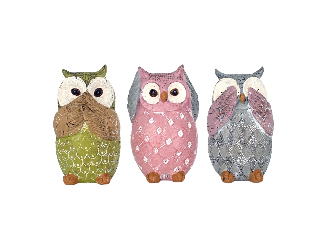 Tres Búhos Sabios Incluye 3 Unidades Figuras Búhos Colección Romántico Signes Grimalt BY SIGRIS