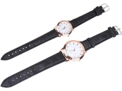 4 Piezas Mujer Regalo Pareja Hombres Relojes Parejas Valentín Reloj Hombre Marrón Casual Conjunto Set San