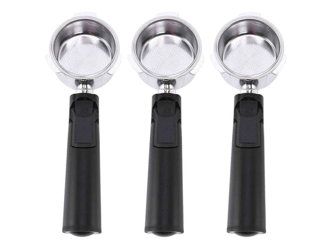 3 portafiltros sin fondo de acero inoxidable de 51 mm para cafetera profesional
