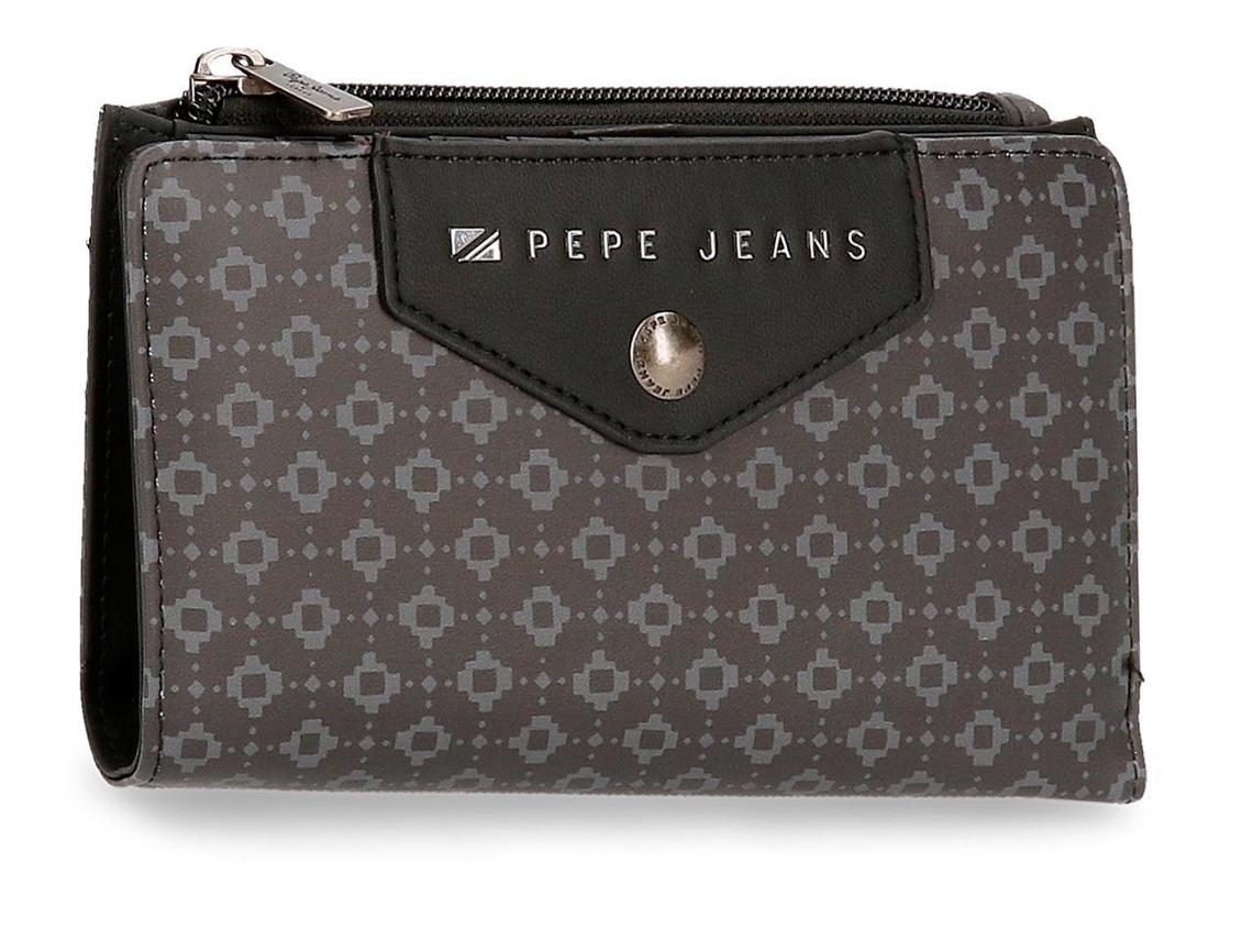 Cartera Bethany con Monedero Piel Sintética Negra Pepe Jeans