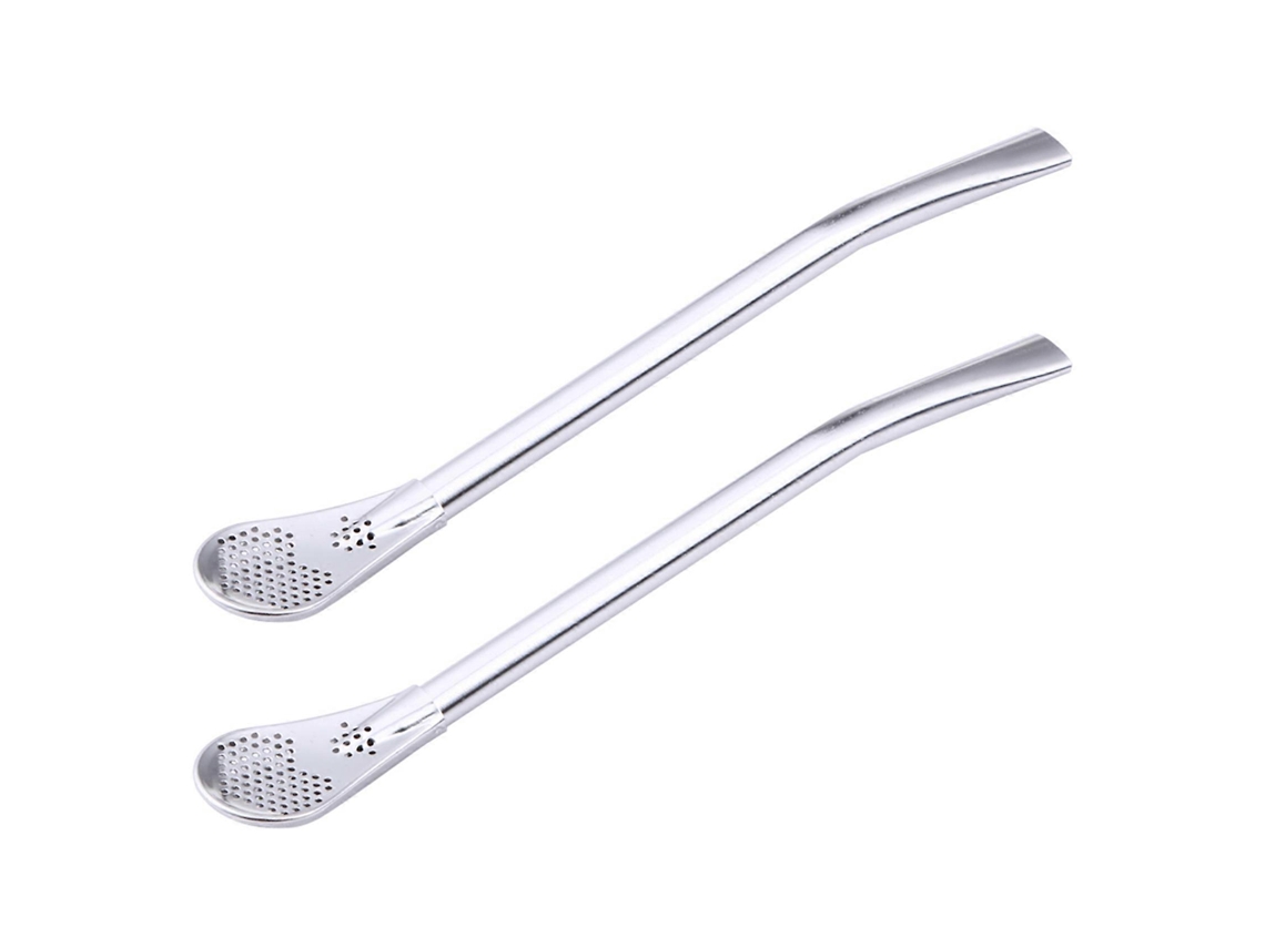 Juego de 2 filtros de pajita de acero inoxidable para infusiones, hechos a mano, con forma de lámpara, de calabaza, lavables y prácticos. Rosewell