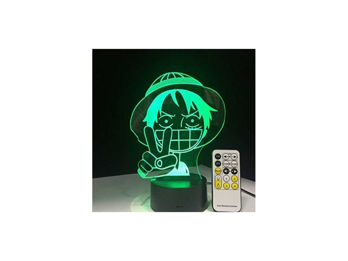 Lámpara de noche táctil USB 3D de One Piece (regalo)