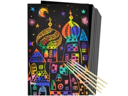Rebe-50 Peças De Papel De Linhas Arco-íris Com Estilo De Bambu Para Arte E Manuais Infantis Diy Festa Brinquedo