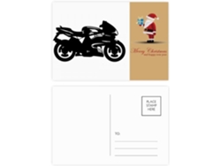Besportble Juego De Motocicletas Con Un Diseño De Papá Noel Negro Y Estudio 14,6 X 9,8 Cm