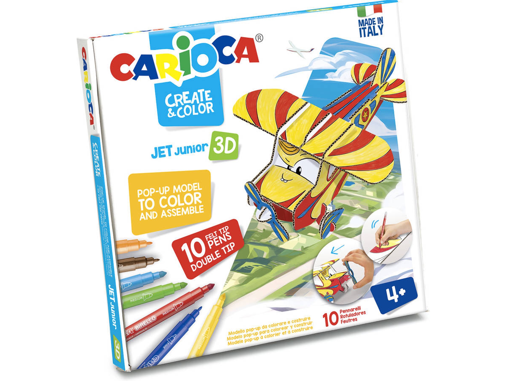 Marcadores CARIOCA Create & Color 42904 Jet Junior (10 Unidades - Multicolor)