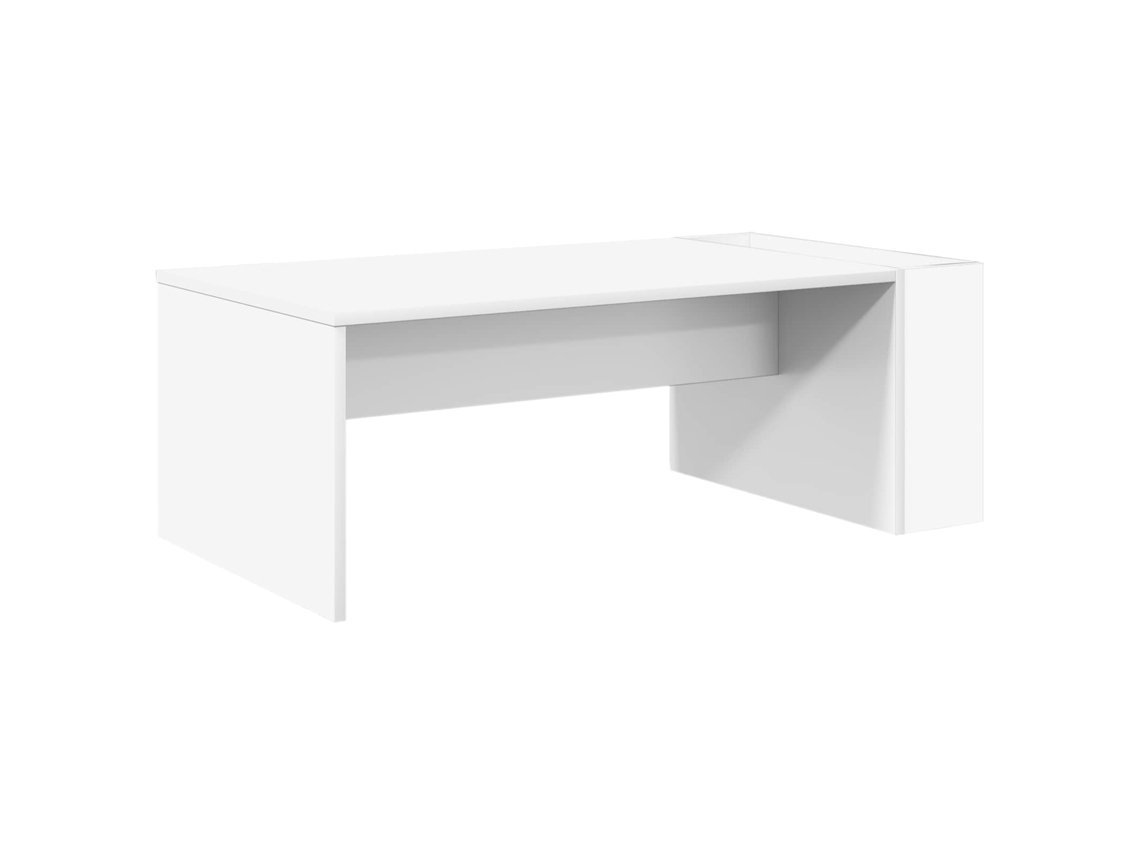 Mesa de centro HARLANV1 blanca, 95x50x34 cm, fabricada en madera tratada.