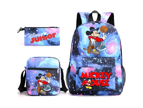 KOHREE Conjunto de tres piezas de mochila escolar para estudiantes de Mickey Mouse