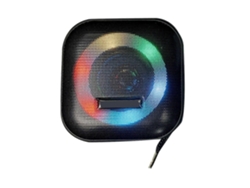 Altavoz Bluetooth Yunzii con luz LED ambiental, altavoz portátil con subwoofer impermeable IPX4 para acampar y viajar.