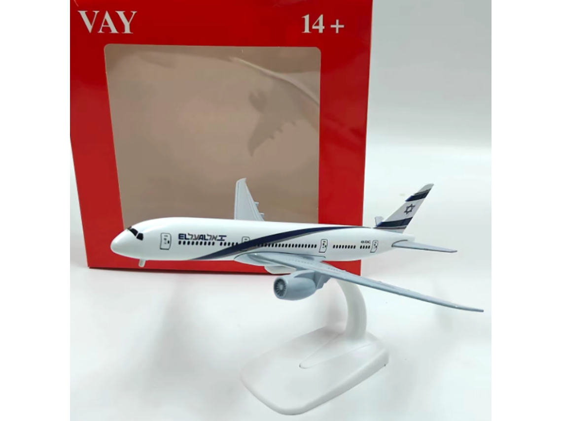 Modelo De Avión De Aleación El Al B787 A Escala 1/400