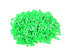 2026-500pcs Conectores De Cable Terminales Aislados E2508 Cold Pressed Tubulares Verdes