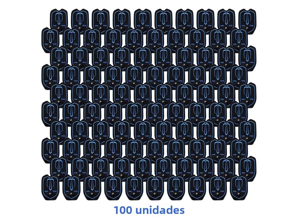 (100 Piezas) Almohadillas De Electrodos Tens Con Gel Conductor Estimulador Muscular De Pulso Terapéutico Compex