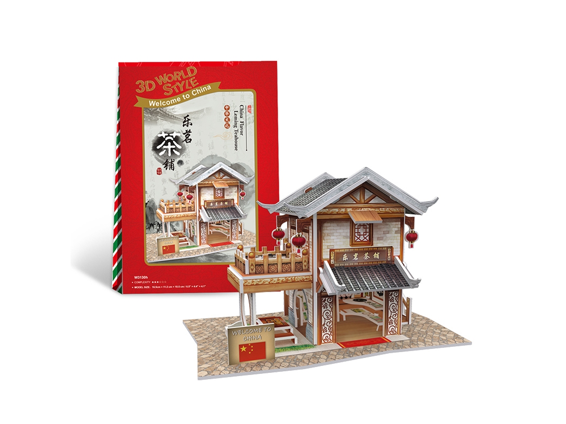 Puzle 3d World Style China Oriental Tienda De Té Lemin Tradicional