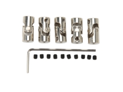 5pcs Acoplamiento De Cardán Universal De 2mm 2 Secciones Conector Para Coche Barco Rc
