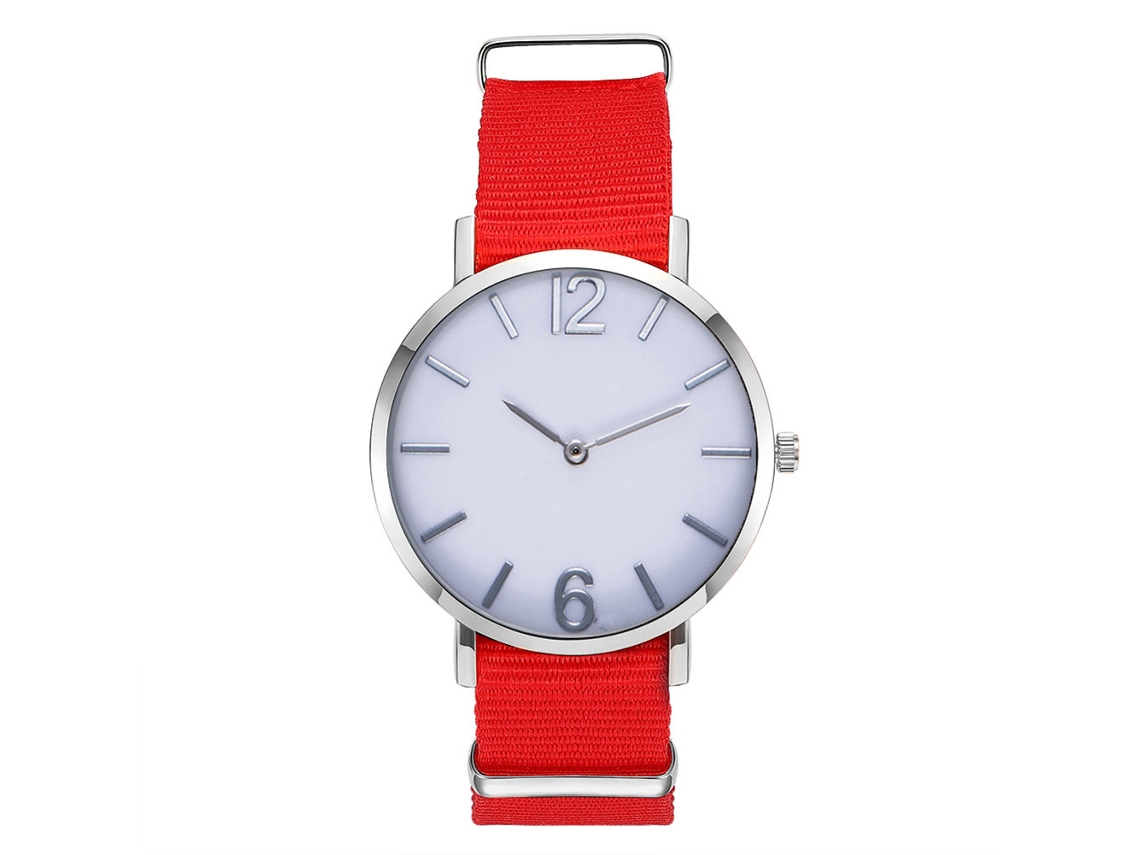 Reloj De Cuarzo Para Hombre Con Correa De Nylon Casual Elegante Negro