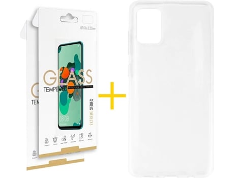 Kit Funda + 2 Protectores de Pantalla Samsung Galaxy A51 5G SKYHE Liso (Transparente)