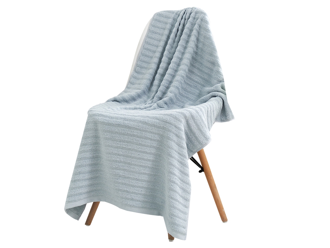 Juego de toallas Kofihety baño gruesas absorbentes algodón azul - 3 piezas (70x140 cm)