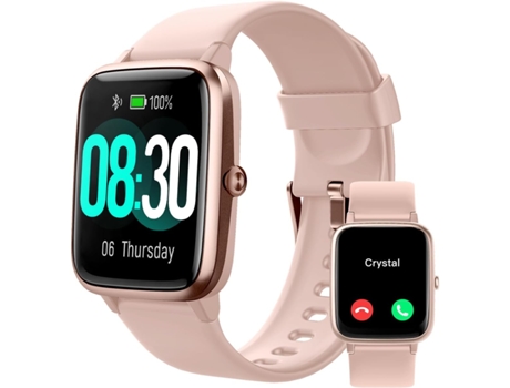 VEANXIN Reloj Inteligente Responder/Hacer Llamadas Relojes Impermeables IP68 - Rosa Bebé