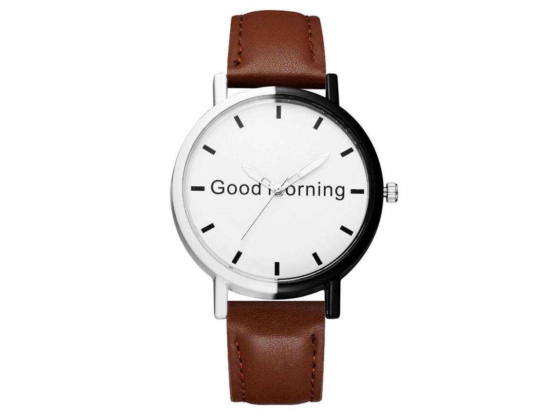 Reloj De Cuarzo Analógico De Moda Con Correa De Pu Marrón Gaiety