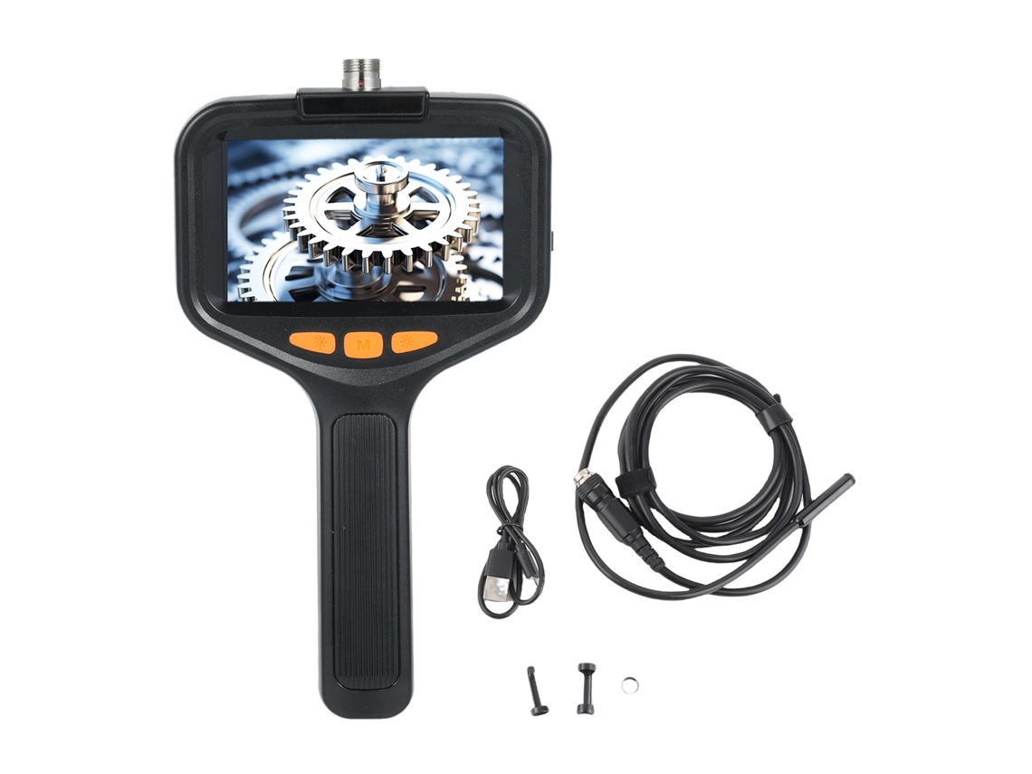 Endoscopio Industrial Con Doble Lente, Cámara De Inspección 1080p, Ip67, Alcance De 5 M Y Luces Led.