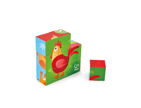 Puzzle-Cubos animales de granja