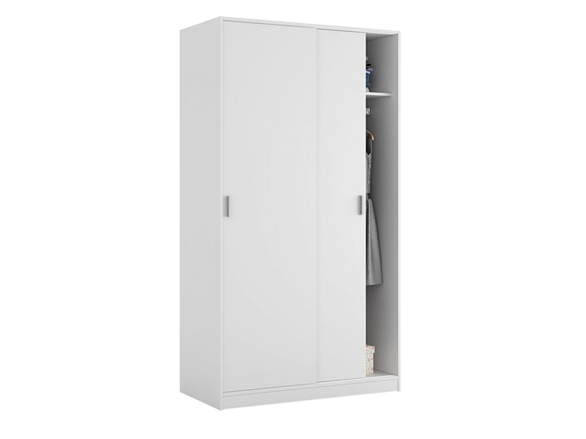Armario Max 2 puertas correderas Blanco Artik (Blanco Mate) 100 x 200 x 50 cm