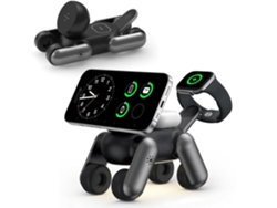 Estación De Carga Inalámbrica Magnética 3 En 1 Para Iphone Apple Watch Airpods Magsafe (negro)