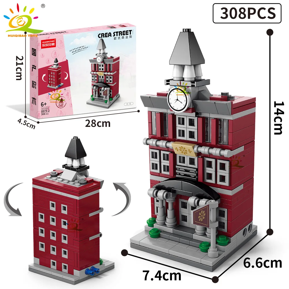 Conjunto De Blocos De Construção Moc Architecture Street Scene, Brinquedo Infantil Para Montar Cidade