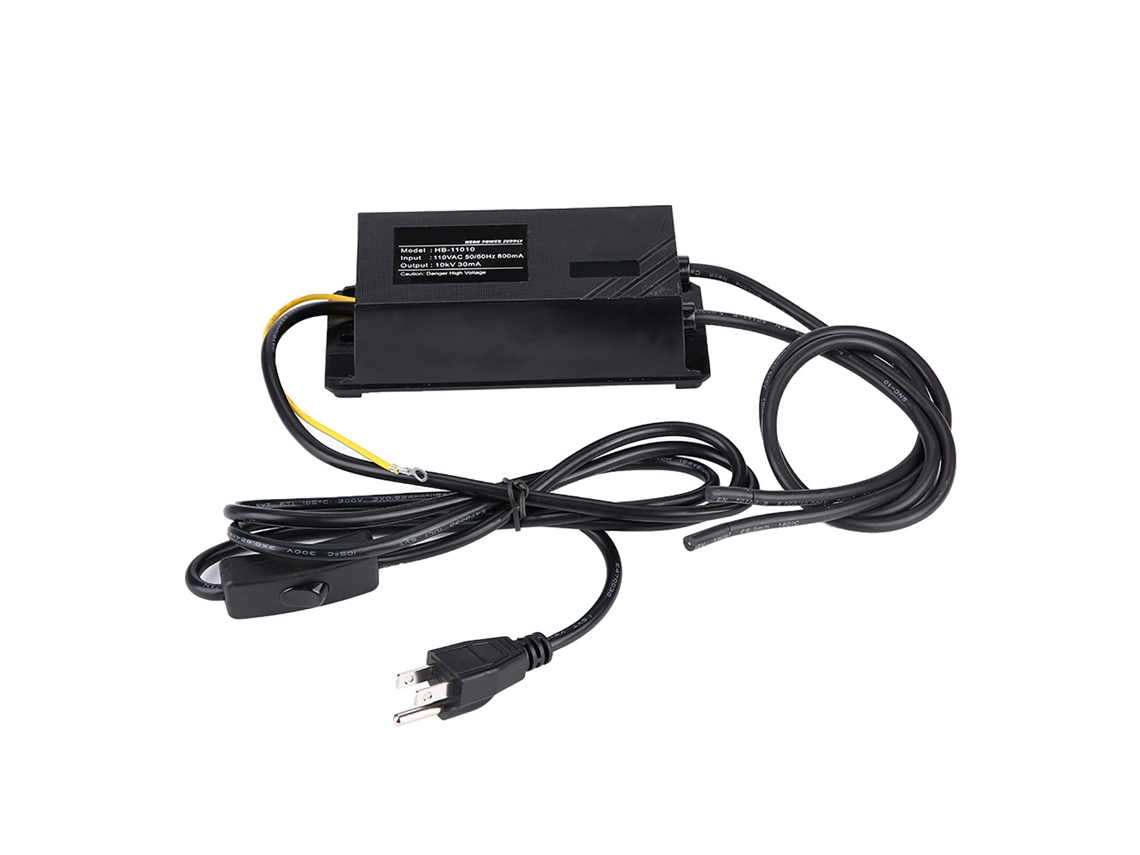Transformador Electrónico Para Luces De Neón De 10 Kv Y 30 Ma Con Fuente De Alimentación Y Rectificador - Negro