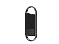 Grabadora de voz digital activada, grabadora de voz con llavero USB, reproductor MP3 de 192 Kbps y 16 GB Yizhood (negro)