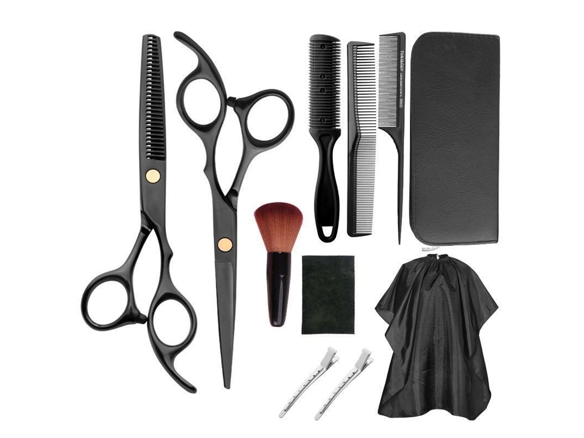 Kit Profesional De 12 Piezas De Tijeras De Barbero Con Tijeras Y Alicates De Entresacar Para Uso En Salones De Belleza Y En El Hogar.