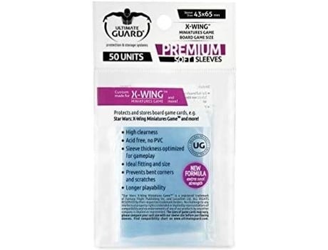 Sleeves para Cartas ULTIMATE GUARD Premium Soft Board X-Wing (4,3 x 6,4 cm)