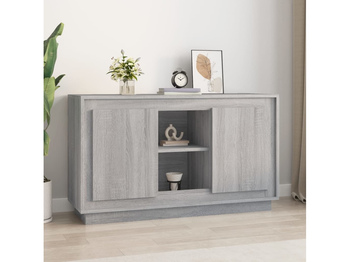 Aparador | Vitrina buffet 102x35x60 cm Derivados de madera Gris Sonoma