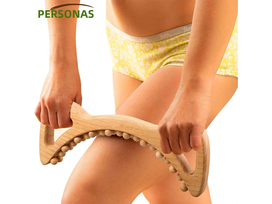 Un Palo De Gua Sha De Madera Para Masajes, Drenaje Linfático, Modelado Y Anticelulítico.