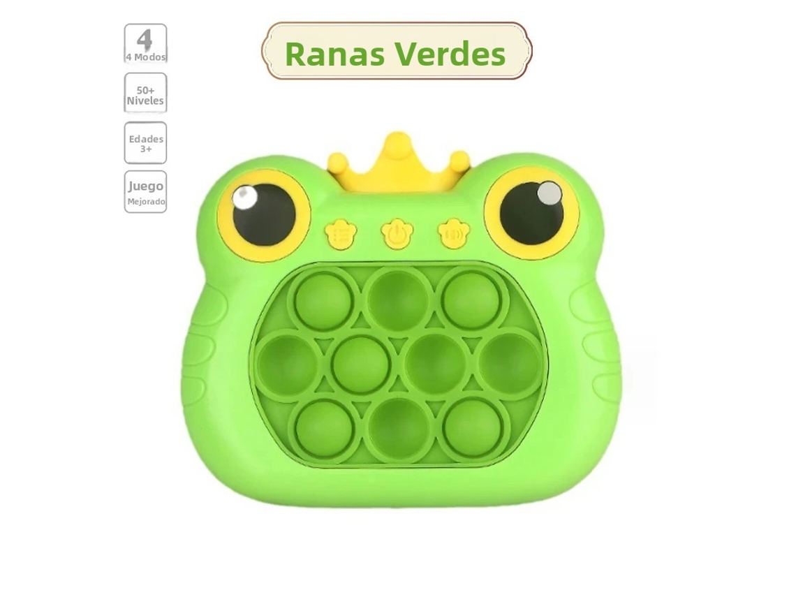 (rana Verde) Máquina De Juego De Burbujas Electrónica De 999 Niveles Con Rápido Empuje