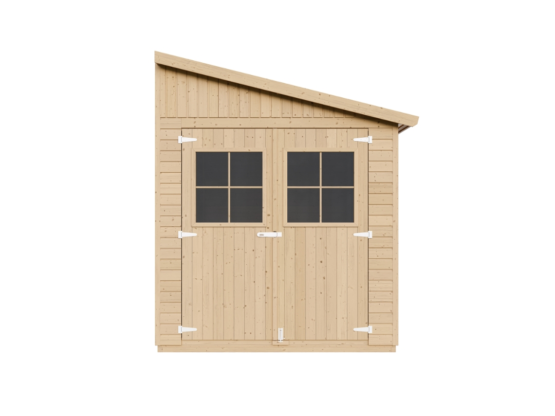 Caseta de Jardín de Madera TIMBELA M340A con Ventanas (8 M² - 244 x 416 x 218 cm)