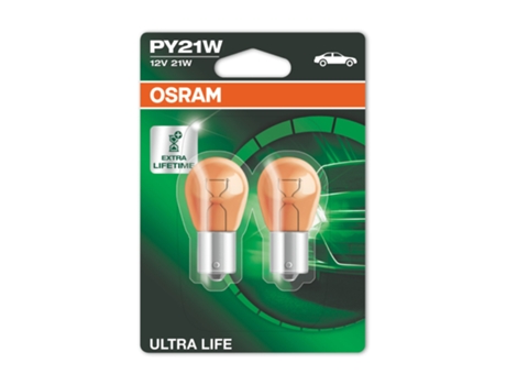 Kit 2 Lámparas Py21W 12V21W Ultra Life® OSRAM
