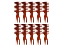 10pcs Pente De Cabelo Para Estilo Portátil Ergonômico Com Dentes Largos E Borda Redonda Transparente Marrom Para Homens E Rapazes