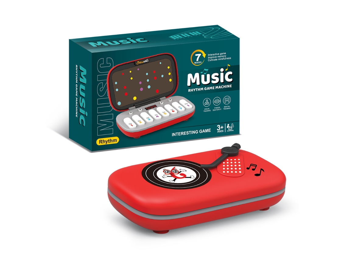 Consola de juegos portátil Eifson Rhythm Master, caja de desafío de ritmo musical (roja)