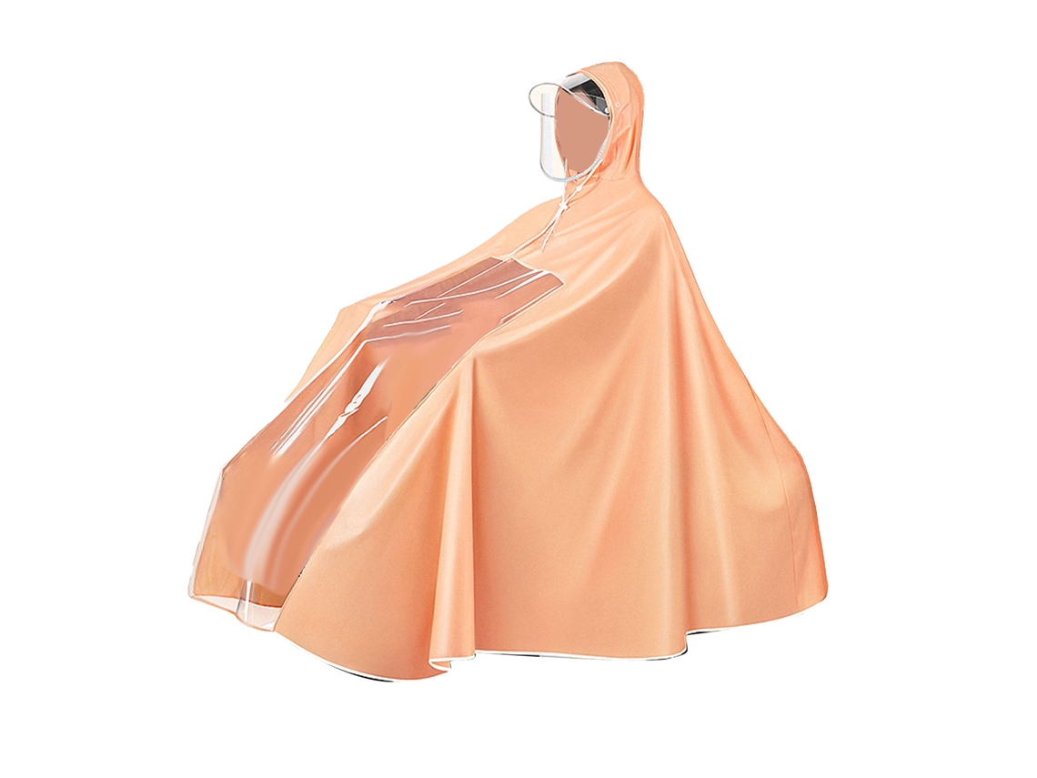 Traje Impermeable Para Bicicleta Eléctrica, De Cuerpo Completo, Reutilizable, Pvc, Naranja, Talla 3xl