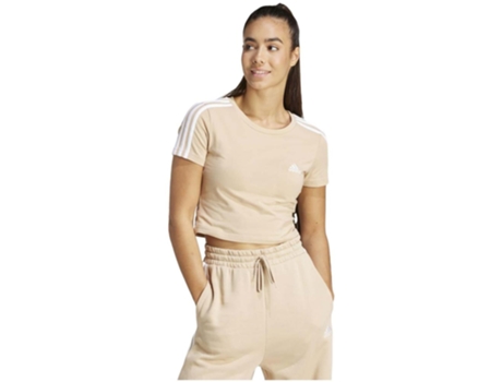 Camiseta de Mujer ADIDAS Beige (XS)