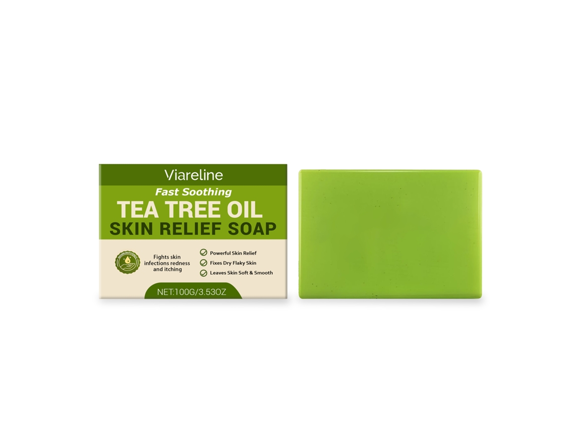 Jabón De Árbol Del Té Viareline - Suave, Refrescante, Cómodo Para Baño, Hidrata Y Nutre Piel