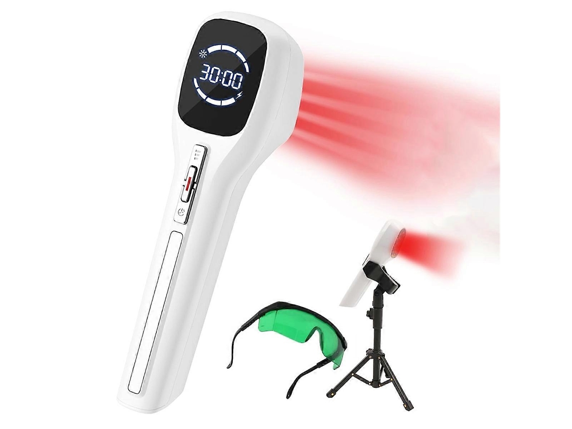 Dispositivo de terapia de luz roja con soporte. Dispositivo de terapia láser frío.