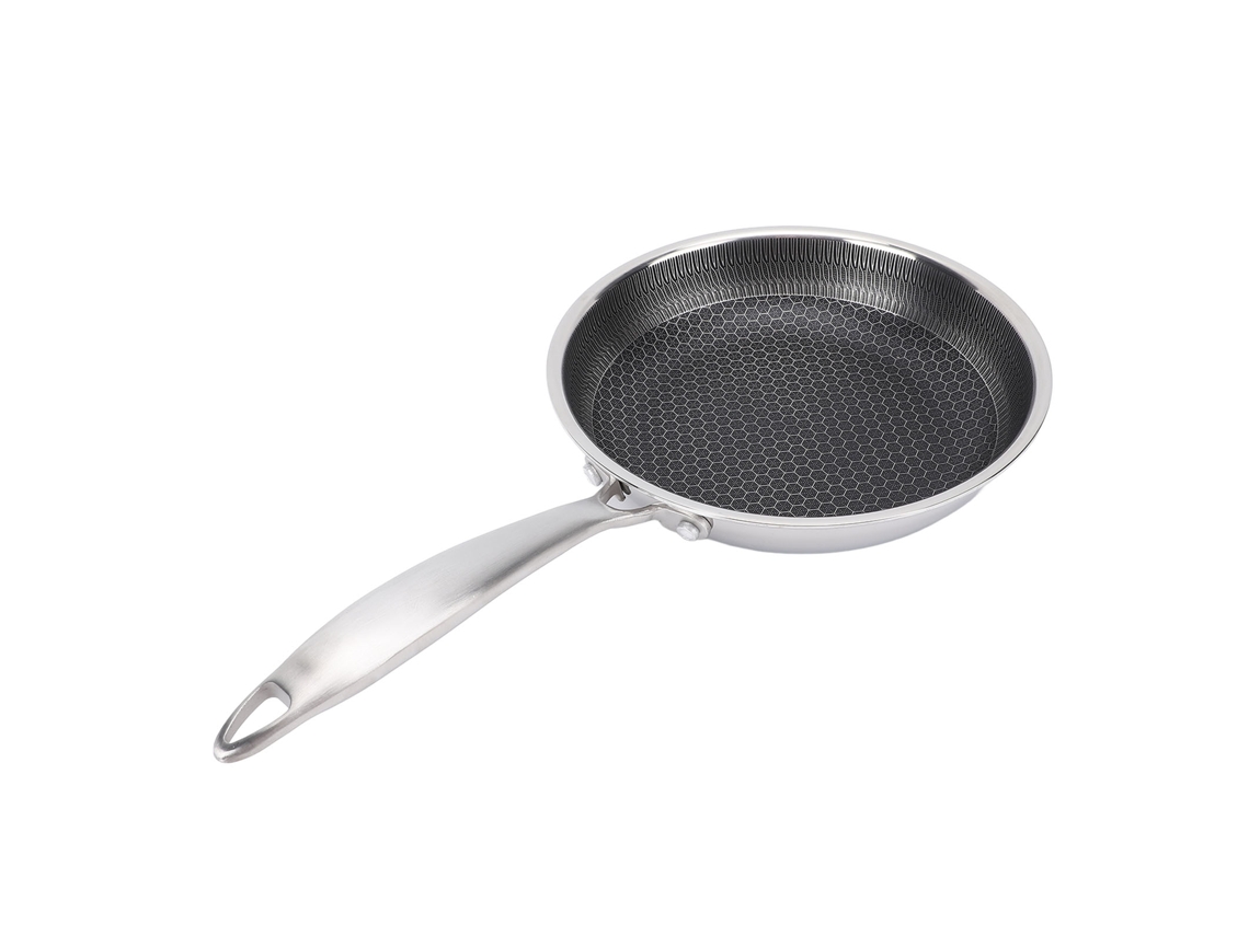 Sartén Antiadherente De Acero Inoxidable 316, Apta Para Lavavajillas, Diseño De Panal, Cocina De Gas E Inducción, 20 Cm.